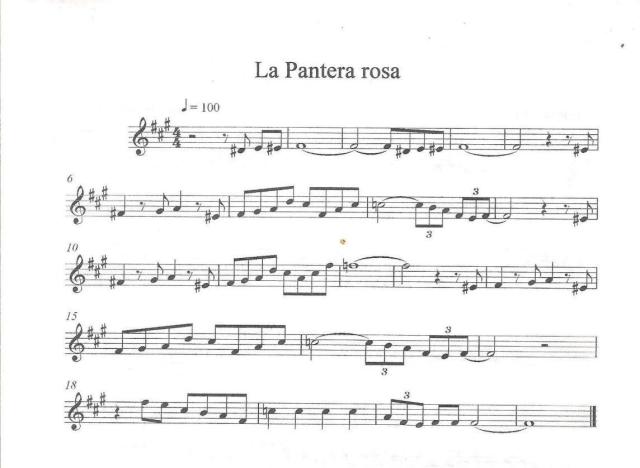 Ciencias analogía foso Partitura: La Pantera Rosa (Flauta) – TomaPartituras