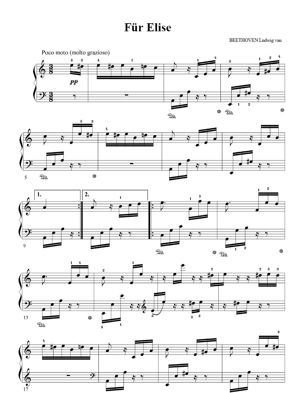 Partitura: Para Elisa (Piano) – TomaPartituras
